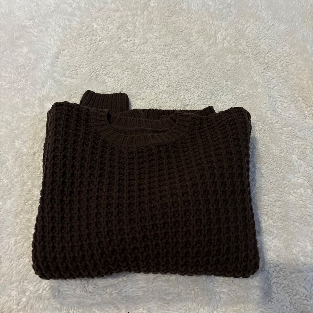 Abercrombie & Fitch Mens Brown Knit Pullover Sweater S Preppy Casual Fall Cotton